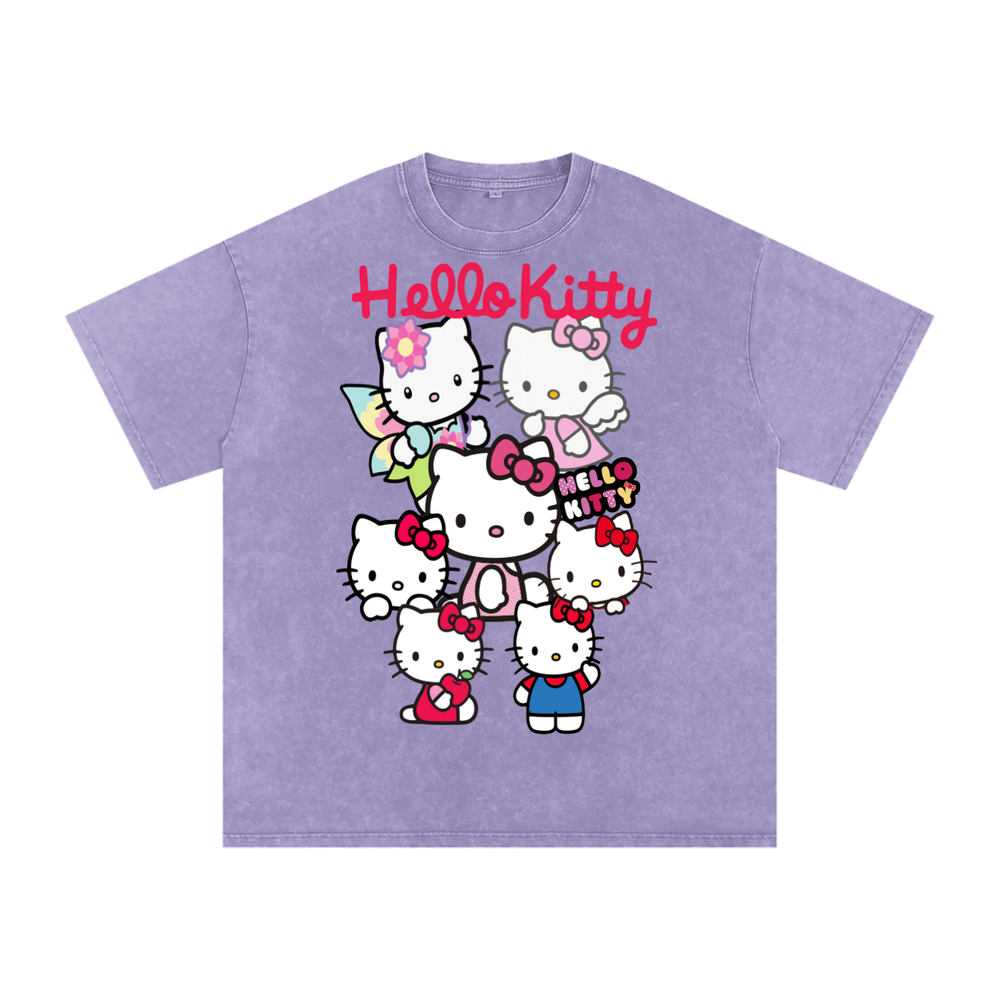 Hello Kitty Acid Wash Oversize T-Shirt