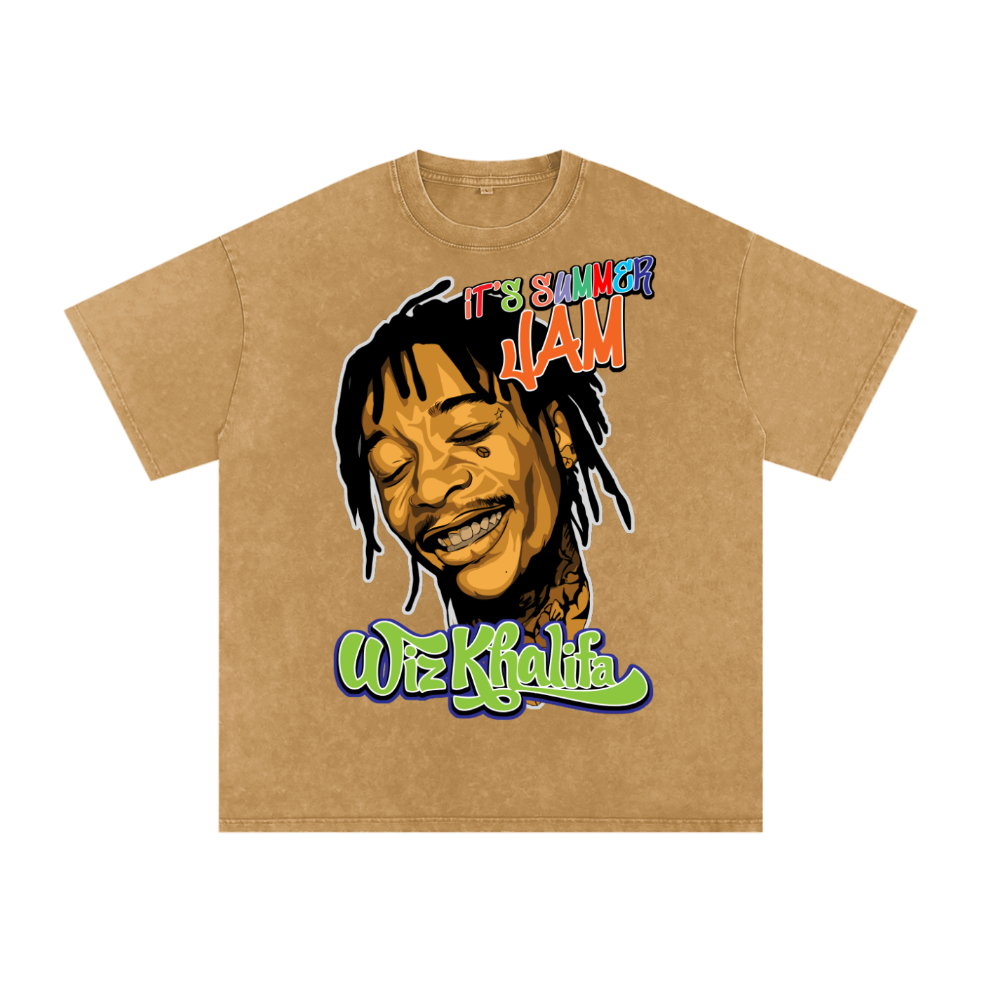 Wiz Khalifa Acid Wash Oversize T-Shirt