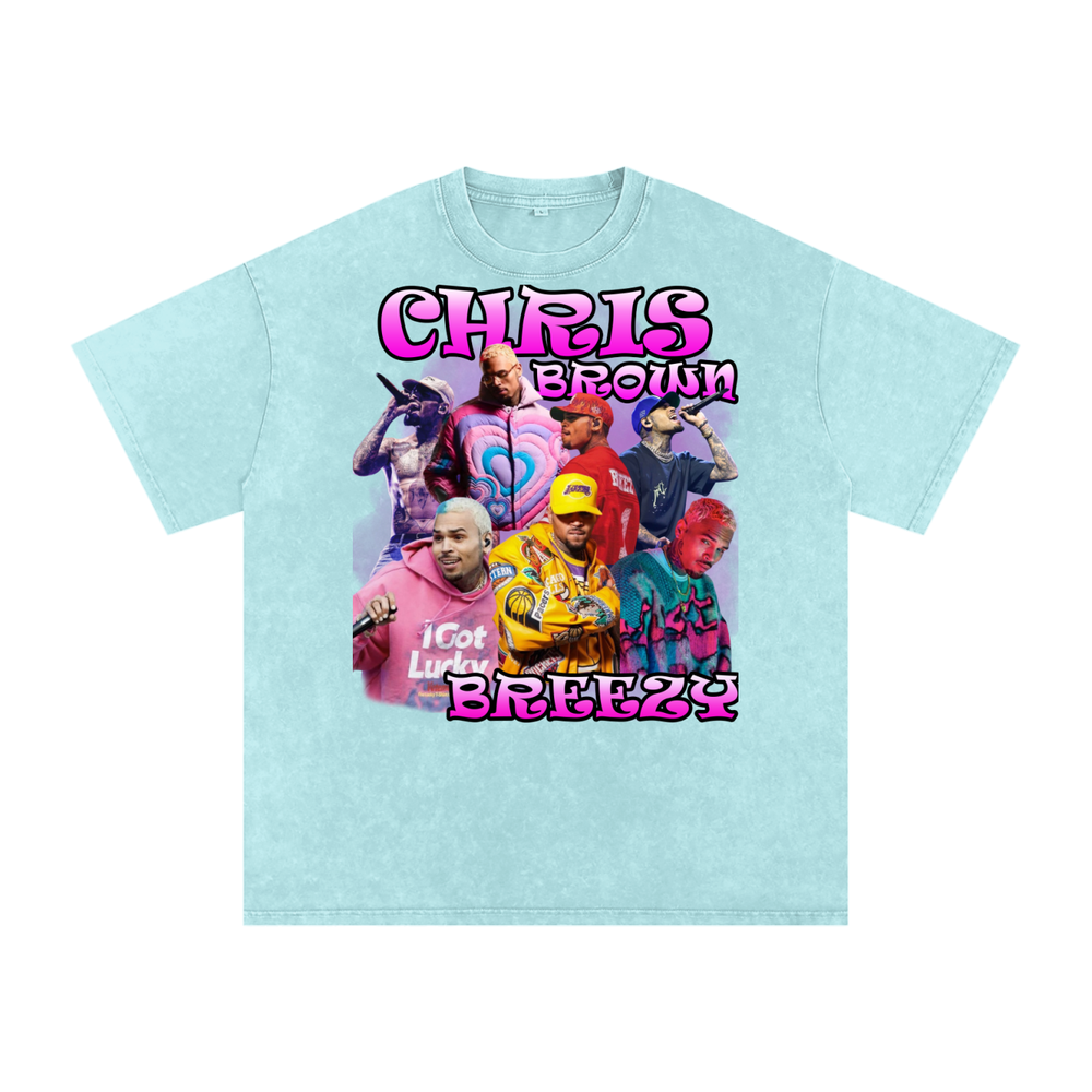 Chris Brown Acid Wash Oversize T-Shirt