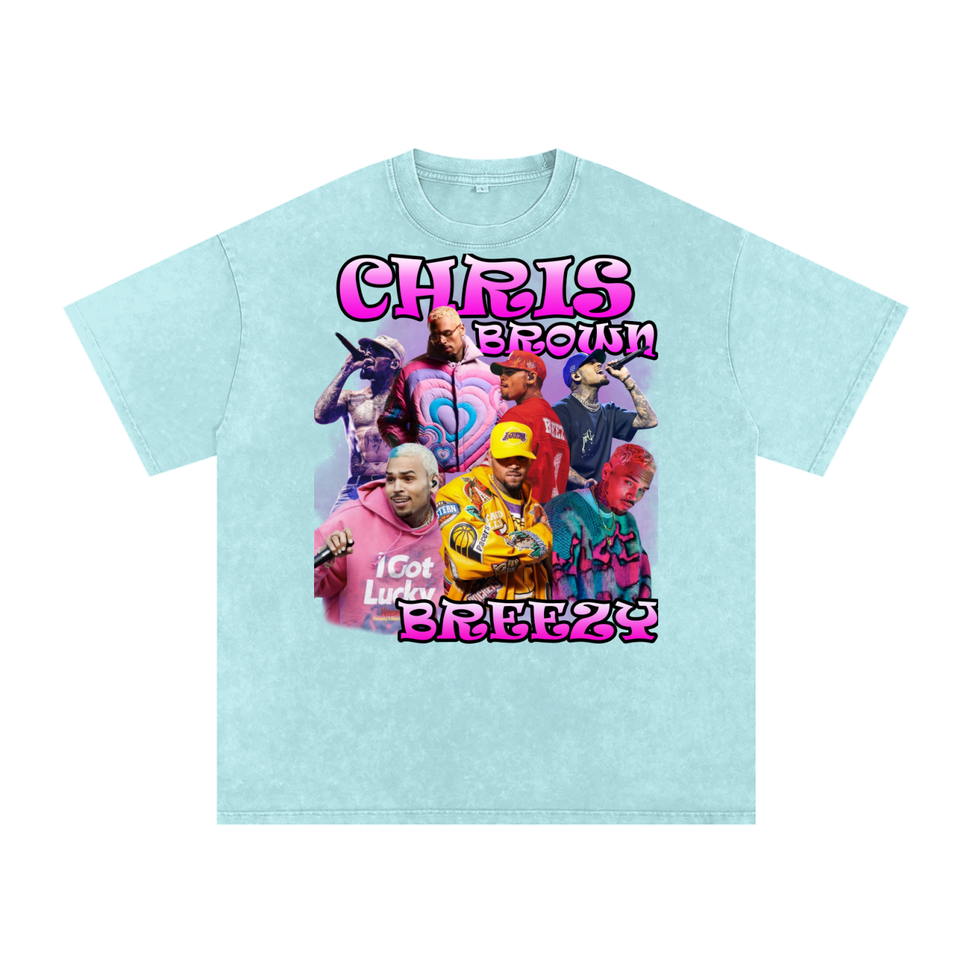Chris Brown Acid Wash Oversize T-Shirt