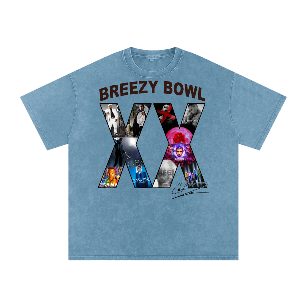 Chris Brown Breezy Bowl Acid Wash Oversize T-Shirt