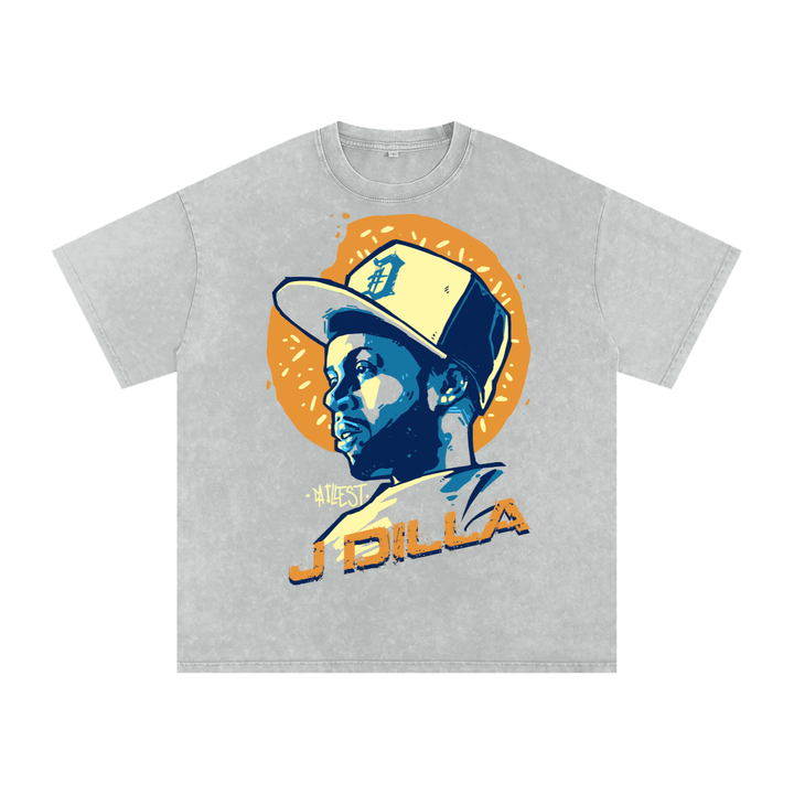 J Dilla Acid Wash Oversize T-Shirt