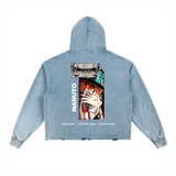 Naruto Vintage Washed Frayed-Hem Hoodie