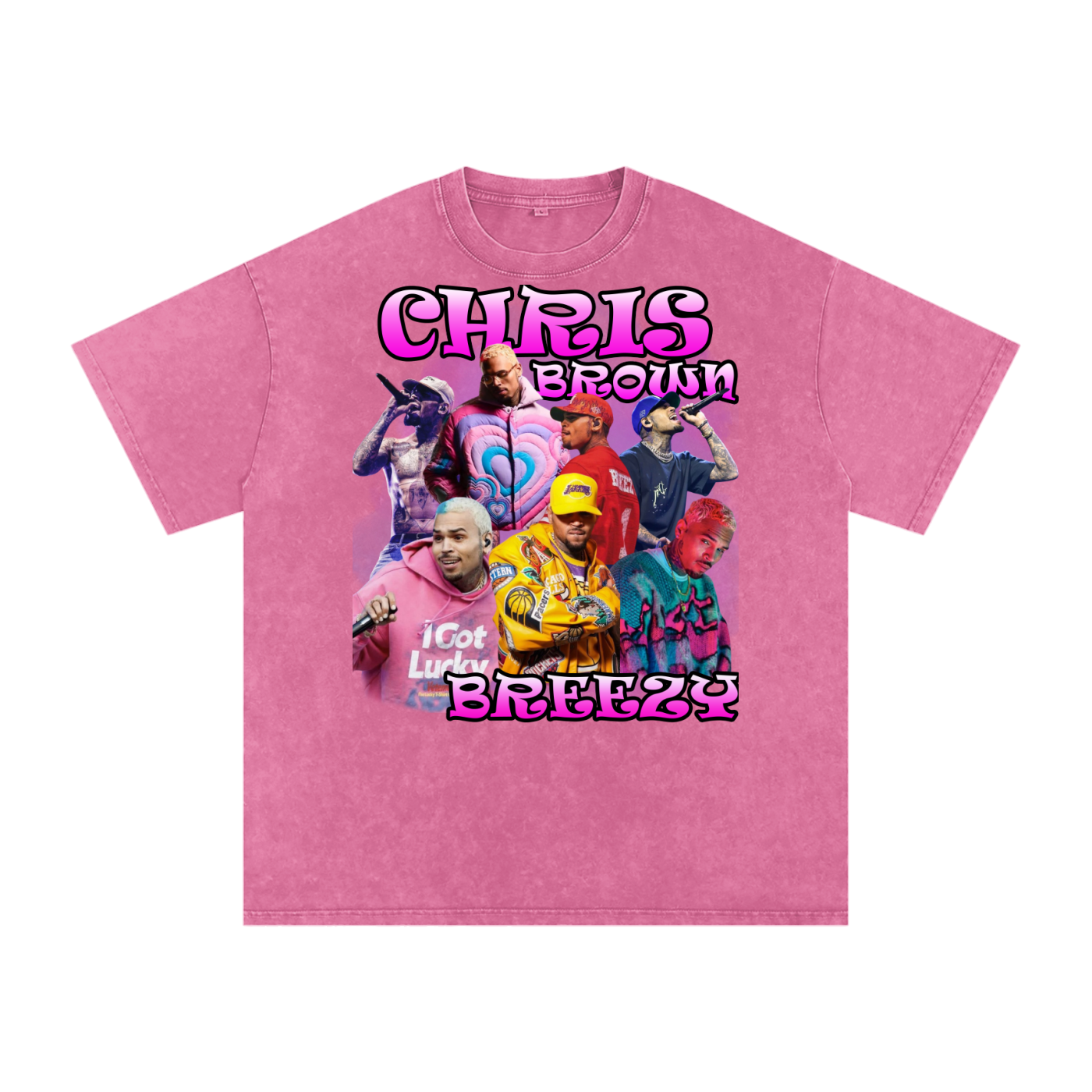 Chris Brown Acid Wash Oversize T-Shirt