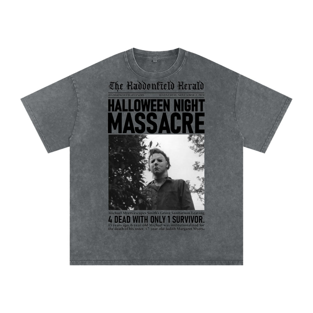 Micheal Myers Acid Wash Oversize T-Shirt