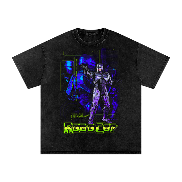 Robocop Acid Wash Oversize T-Shirt