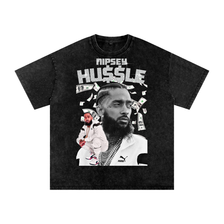 Nipsey Hustle Acid Wash Oversize T-Shirt