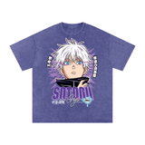 Gojo Jujitsu Kaisen Acid Wash Oversize T-Shirt