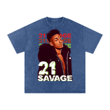 21 Savage Acid Wash Oversize T-Shirt