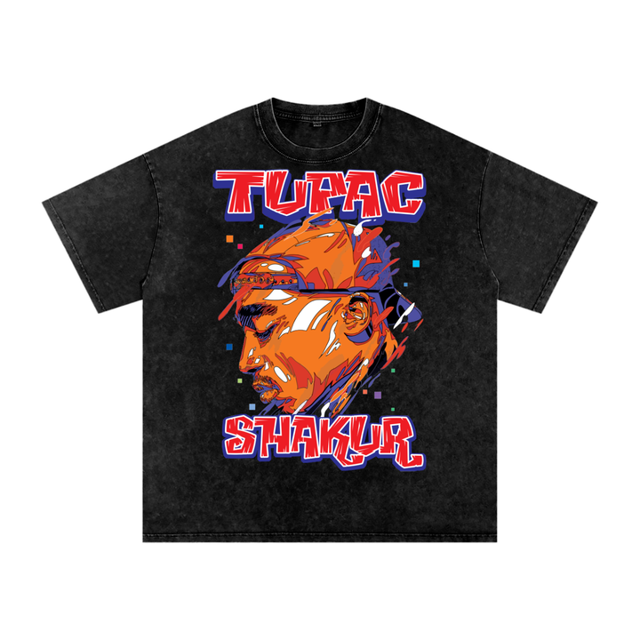 Tupac Shakur Acid Wash Oversize T-Shirt