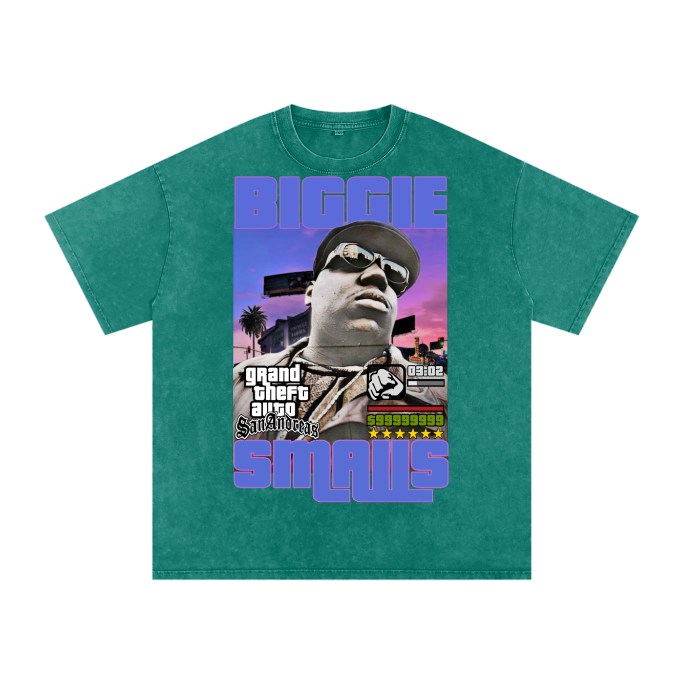 Biggie Acid Wash Oversize T-Shirt