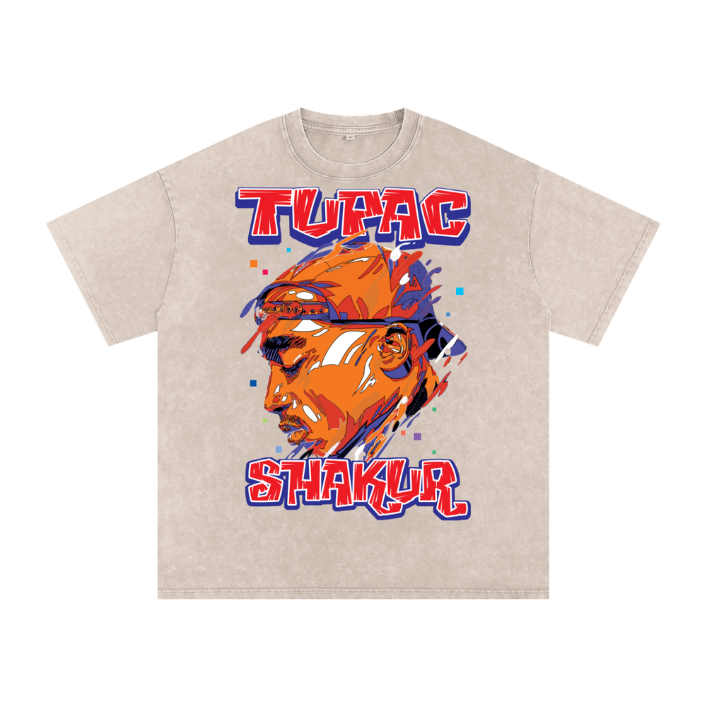 Tupac Shakur Acid Wash Oversize T-Shirt