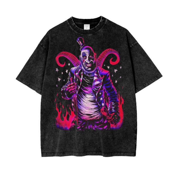 Captain Spaulding Acid Wash Oversize T-Shirt