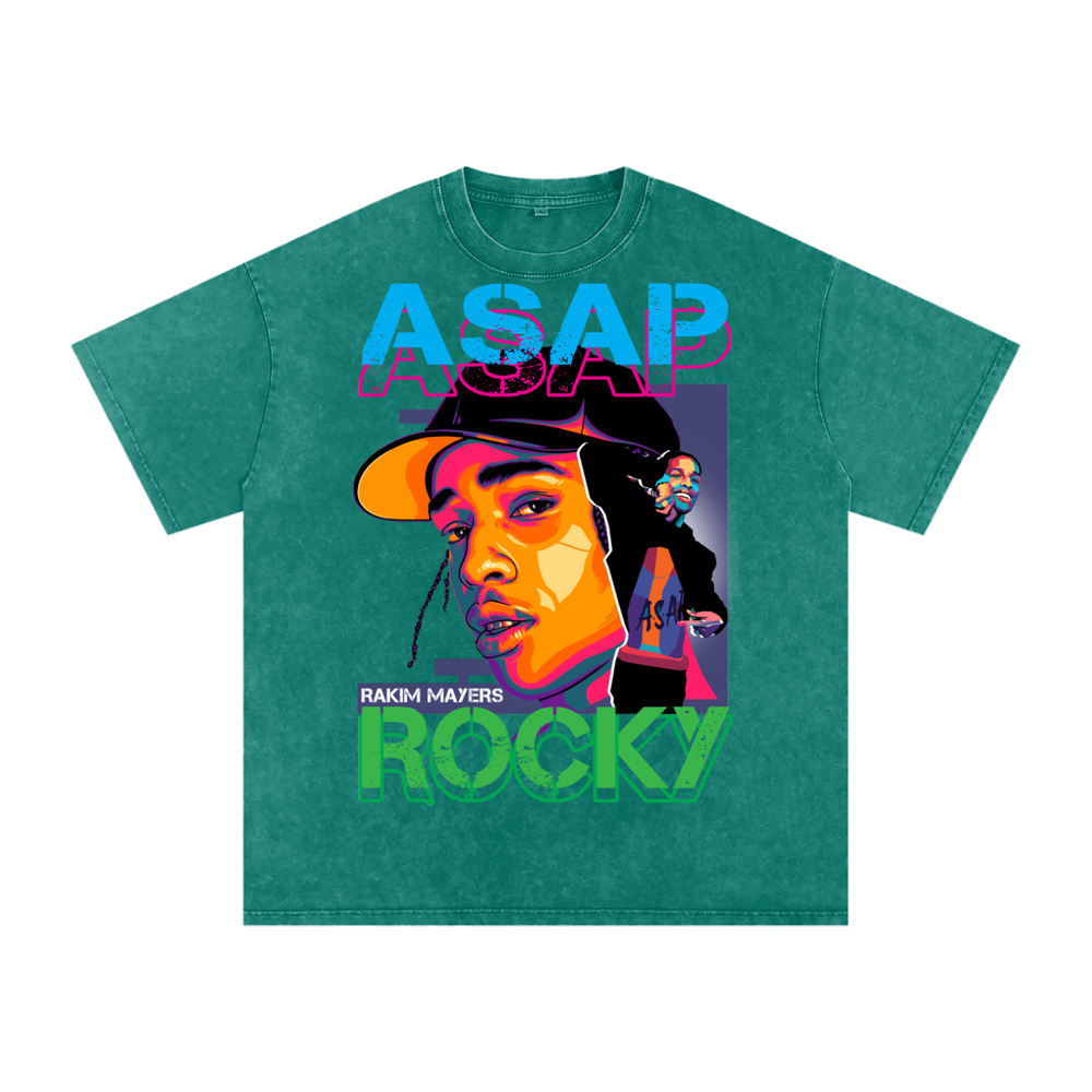Asap Rocky Acid Wash Oversize T-Shirt