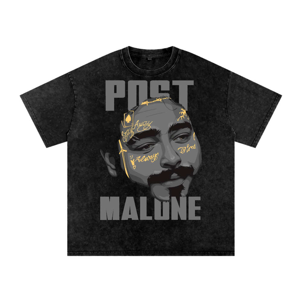 Post Malone Acid Wash Oversize T-Shirt