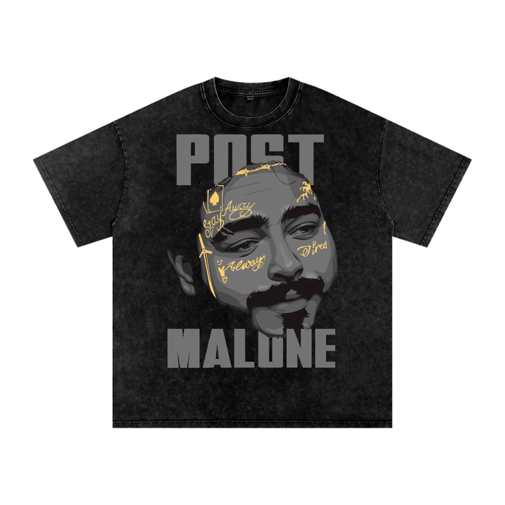 Post Malone Acid Wash Oversize T-Shirt