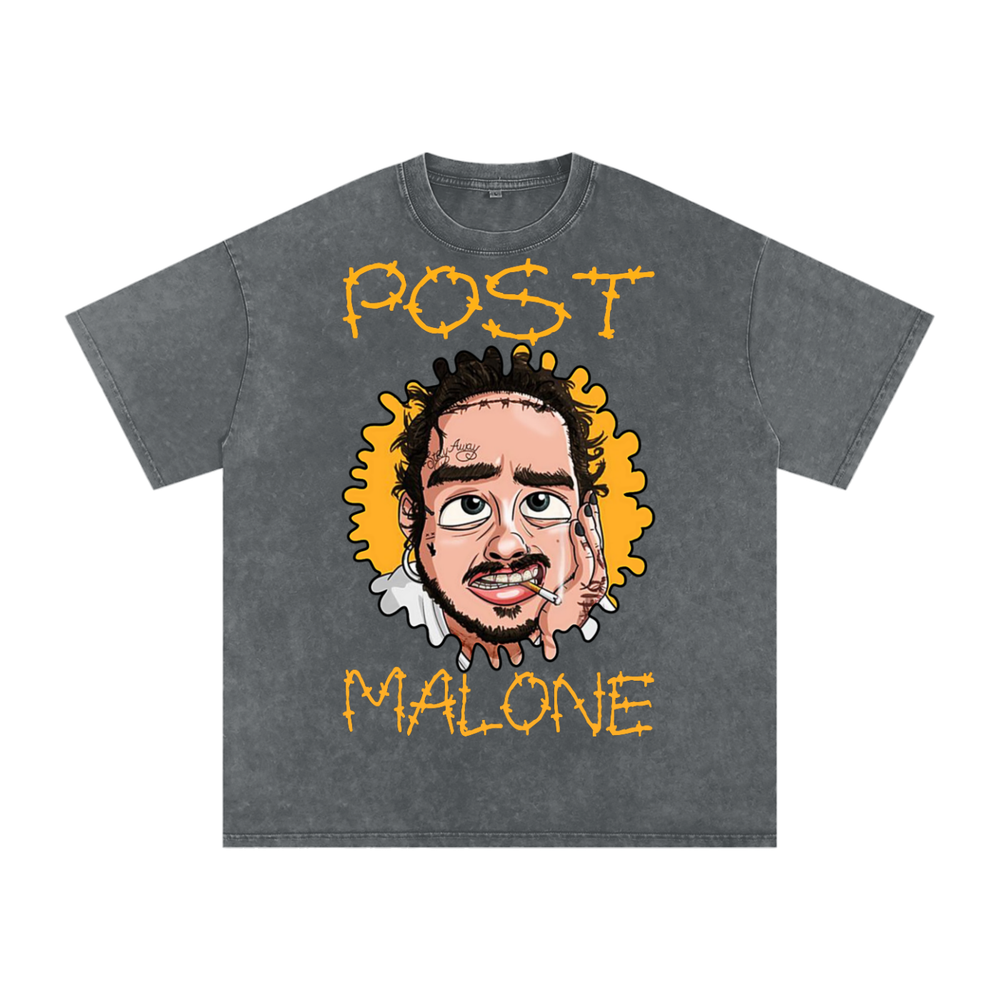 Post Malone Acid Wash Oversize T-Shirt