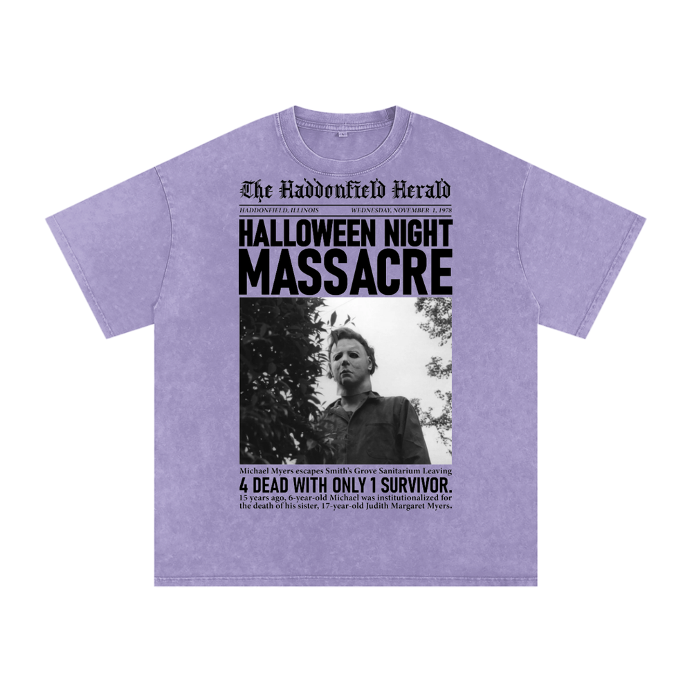 Micheal Myers Acid Wash Oversize T-Shirt