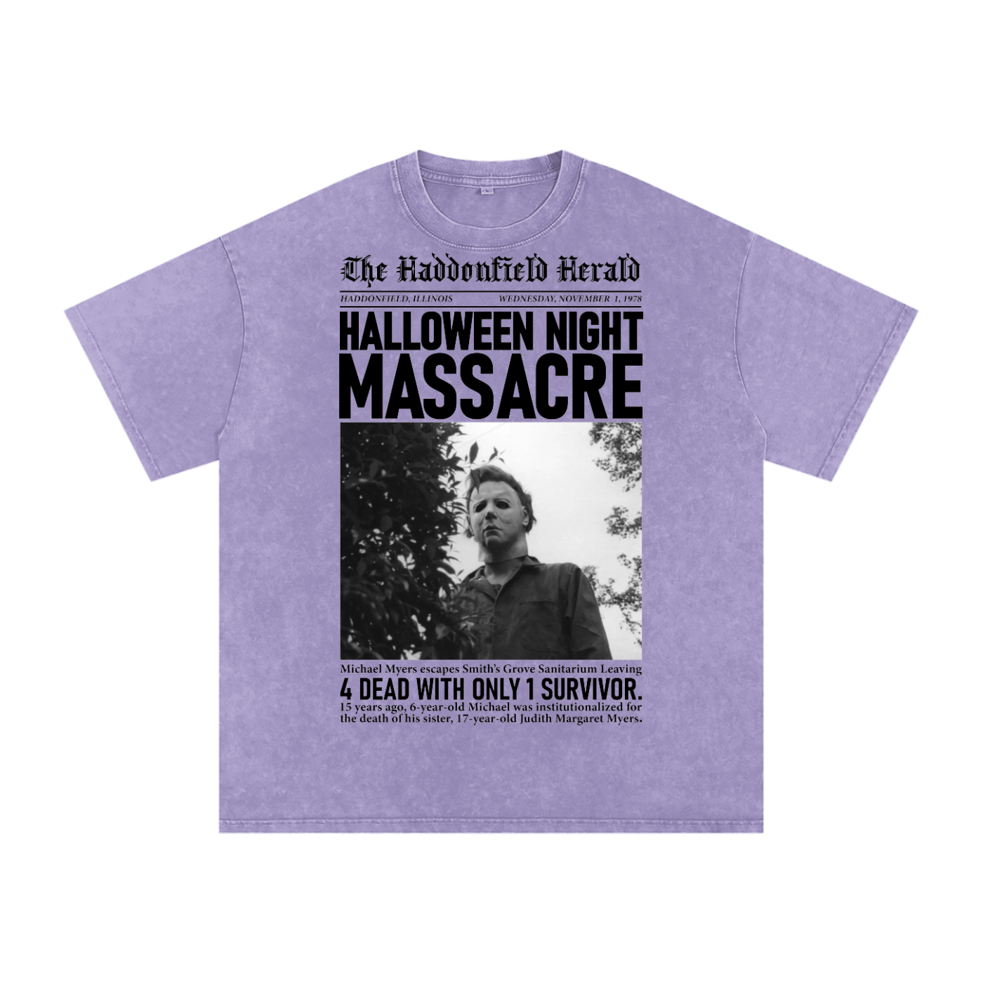 Micheal Myers Acid Wash Oversize T-Shirt