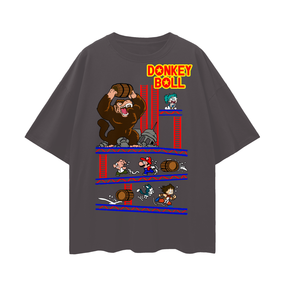 Donkey Kong x Dragon ball Oversize Deep Drop Shoulder Tee