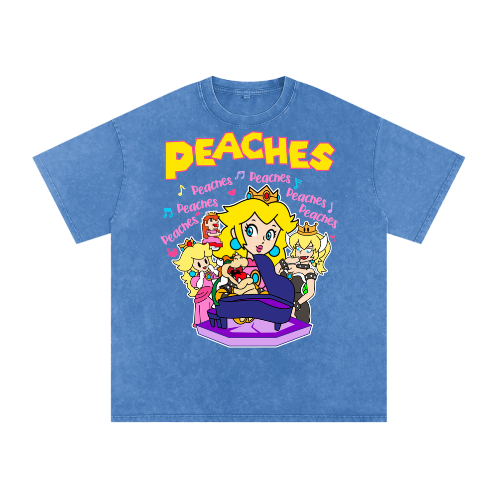 Peaches Acid Wash Oversize T-Shirt