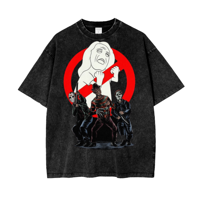 Maniac’s Ghostbusters parody Acid Wash Oversize T-Shirt - 