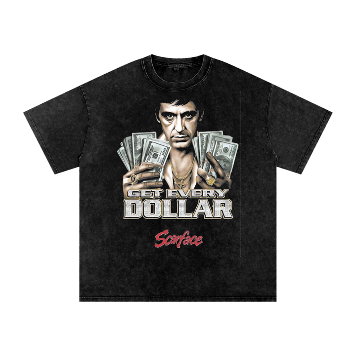 Scarface Acid Wash Oversize T-Shirt