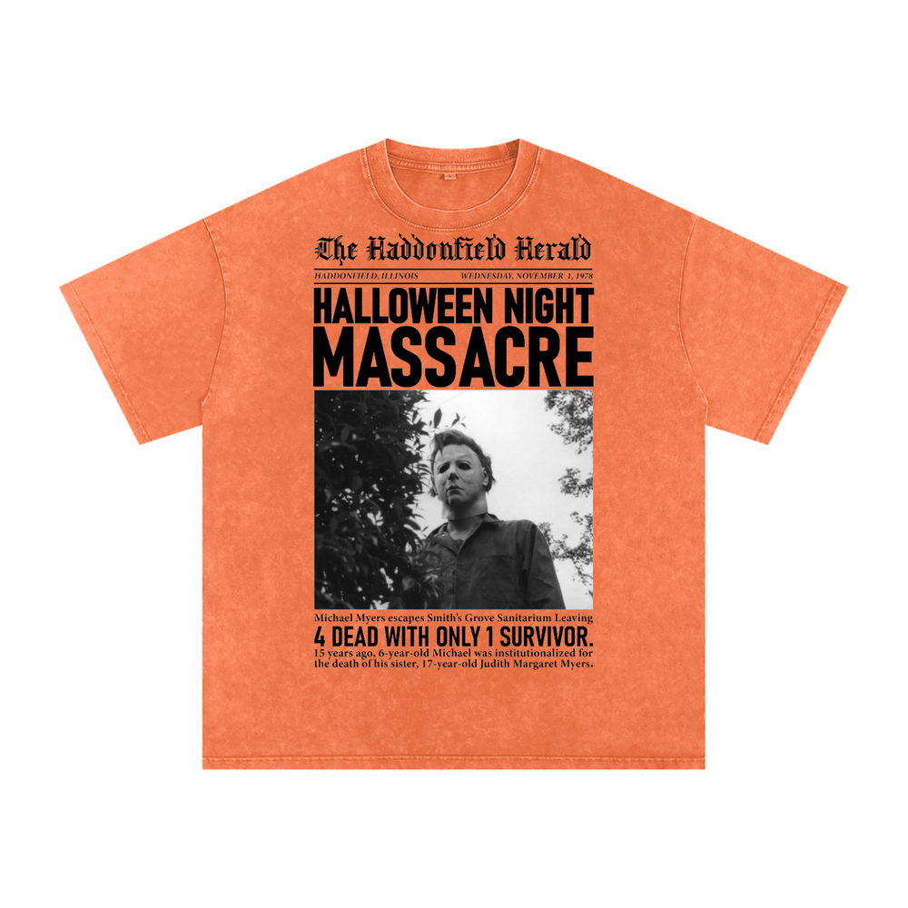 Micheal Myers Acid Wash Oversize T-Shirt