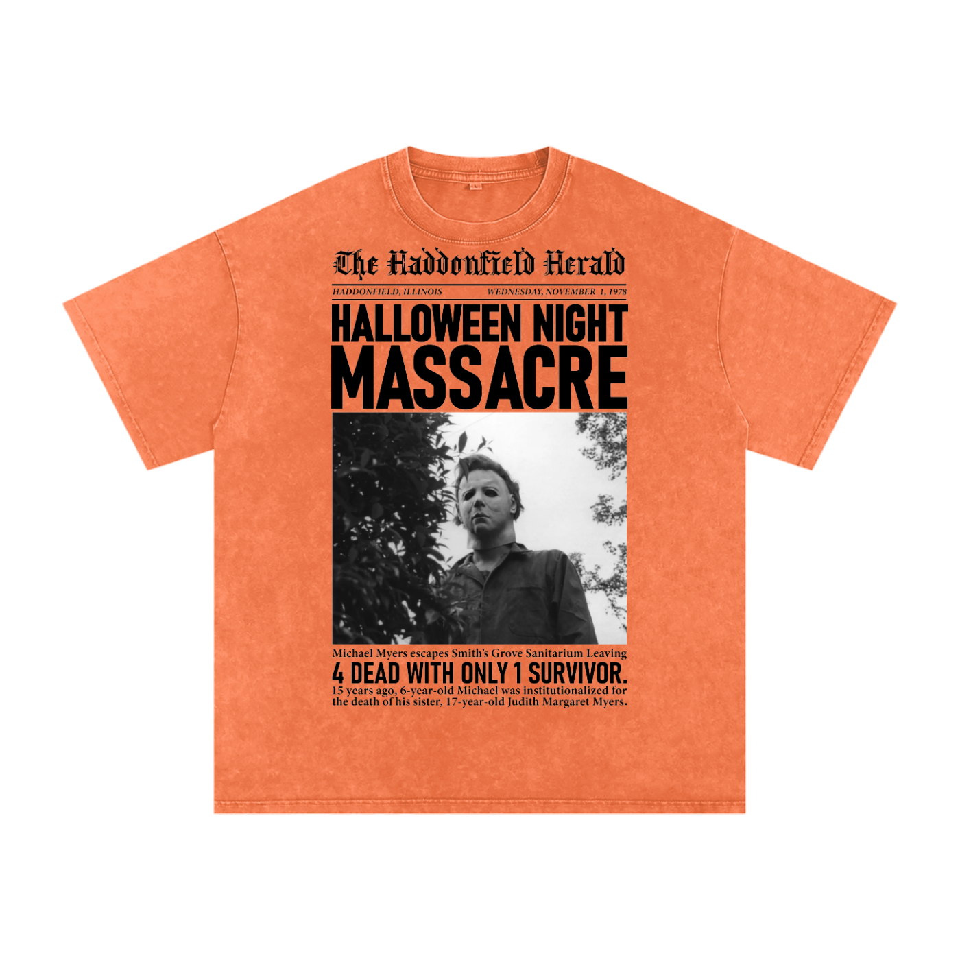 Micheal Myers Acid Wash Oversize T-Shirt