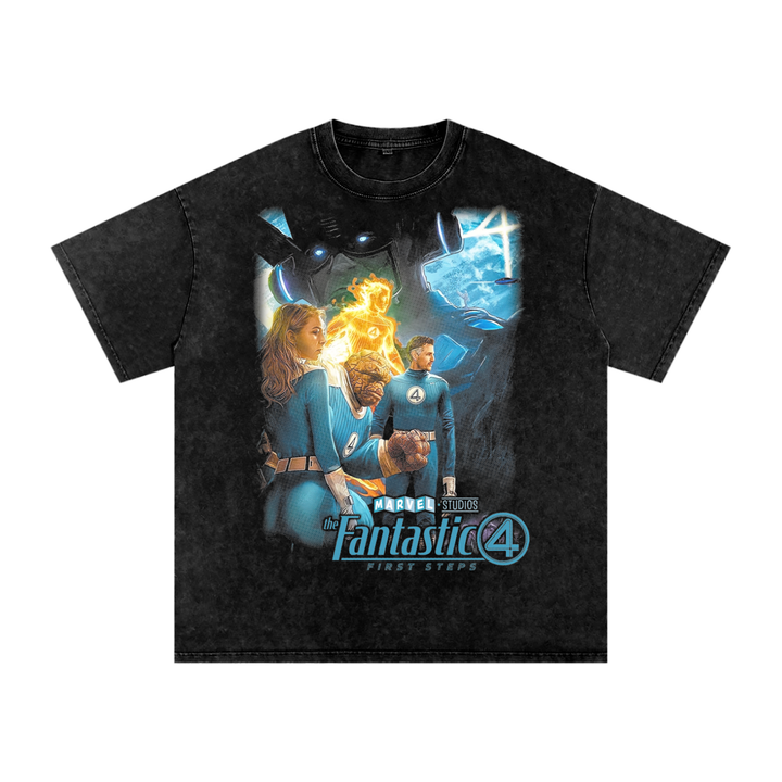 Fantastic Four Acid Wash Oversize T-Shirt
