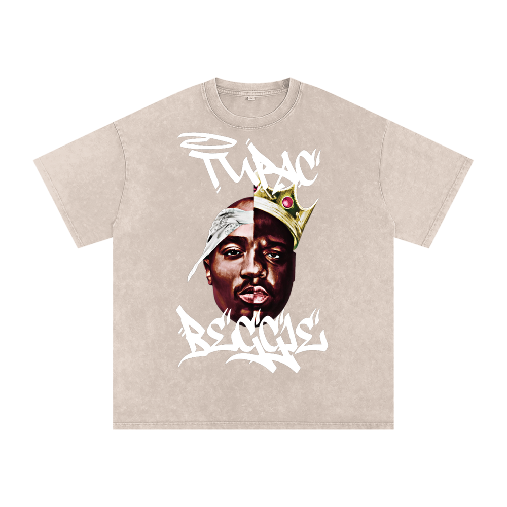 Tupac x Biggie Acid Wash Oversize T-Shirt