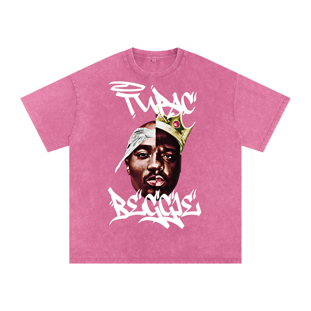 Tupac x Biggie Acid Wash Oversize T-Shirt