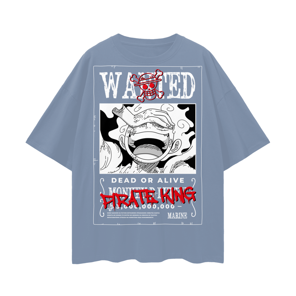 Sun God Luffy One Piece Oversize Deep Drop Shoulder Tee