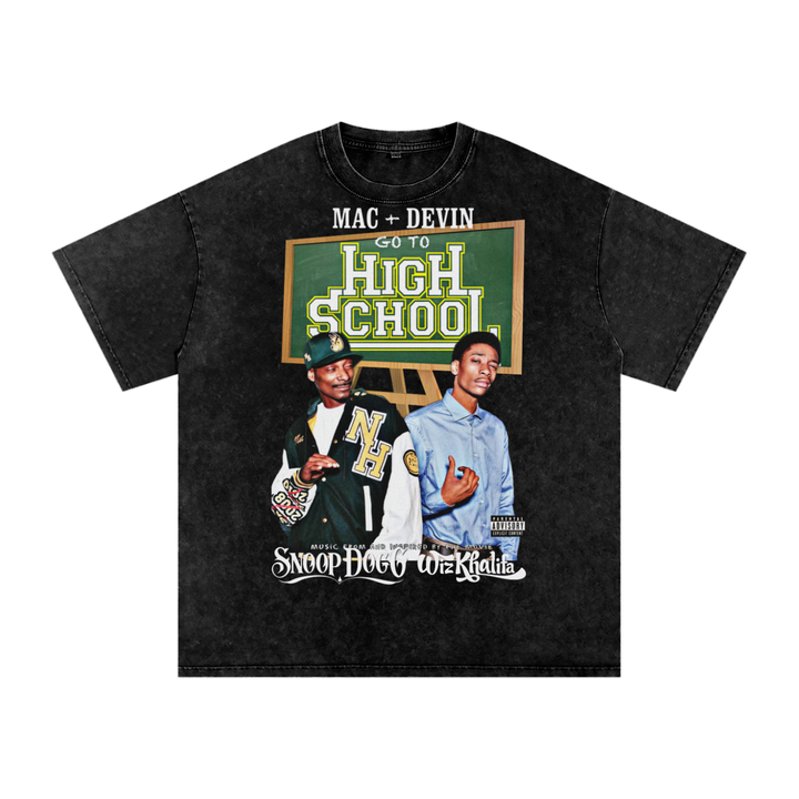 Snoop Dogg x Wizkhalifa Acid Wash Oversize T-Shirt