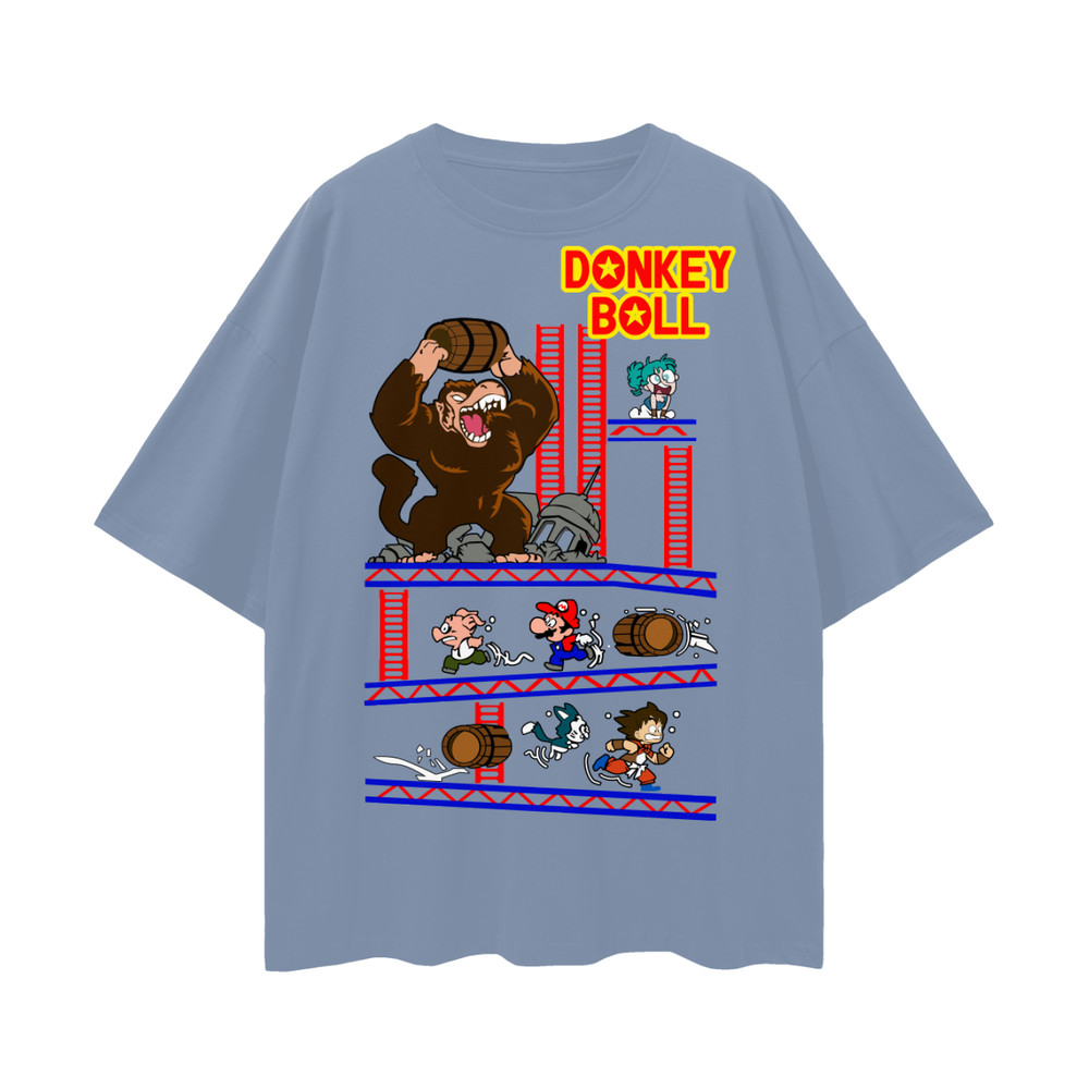 Donkey Kong x Dragon ball Oversize Deep Drop Shoulder Tee