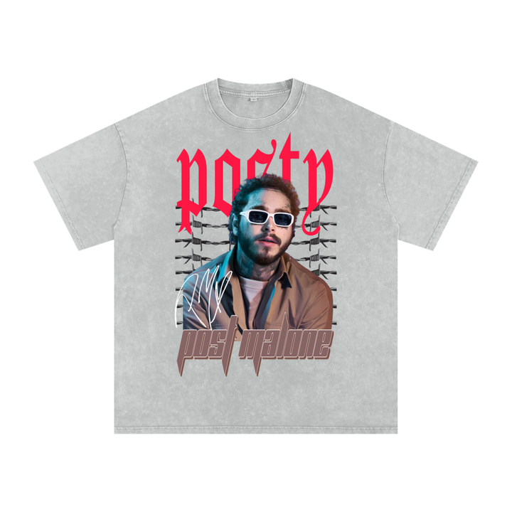 Post Malone Acid Wash Oversize T-Shirt