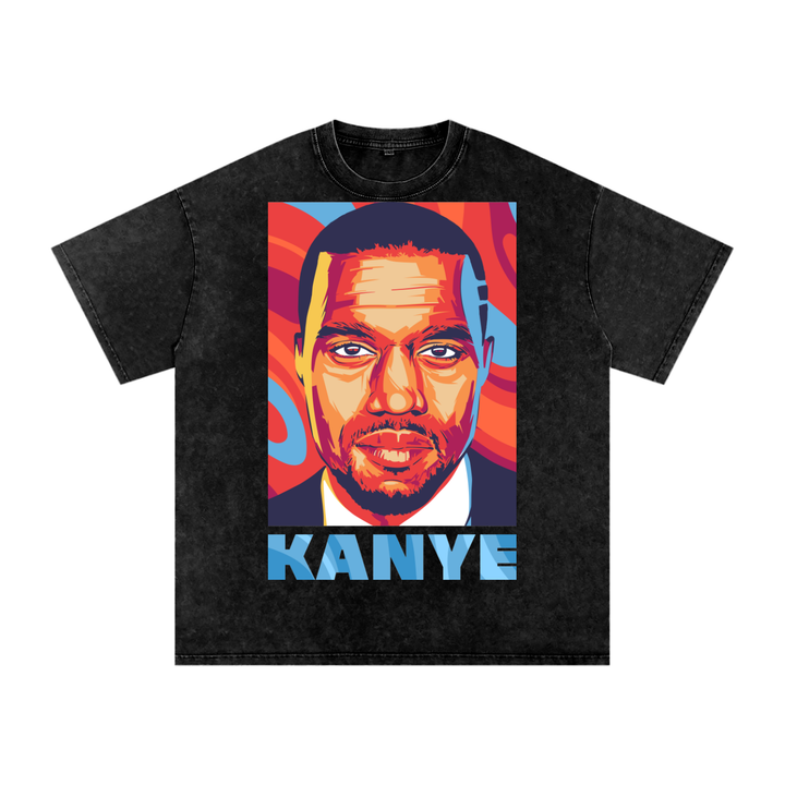 Kanye West Acid Wash Oversize T-Shirt