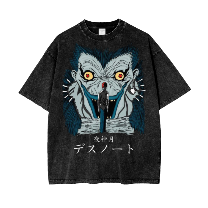 Ryuk Death note Acid Wash Oversize T-Shirt - 