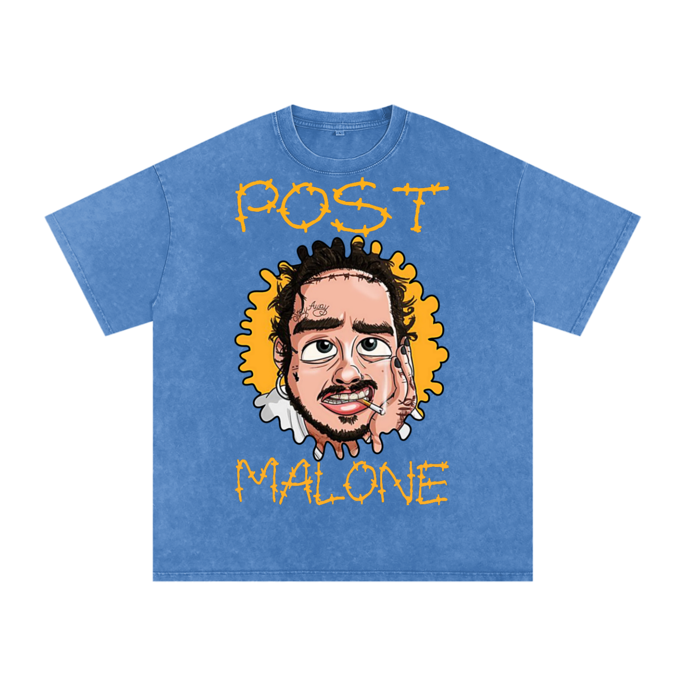 Post Malone Acid Wash Oversize T-Shirt