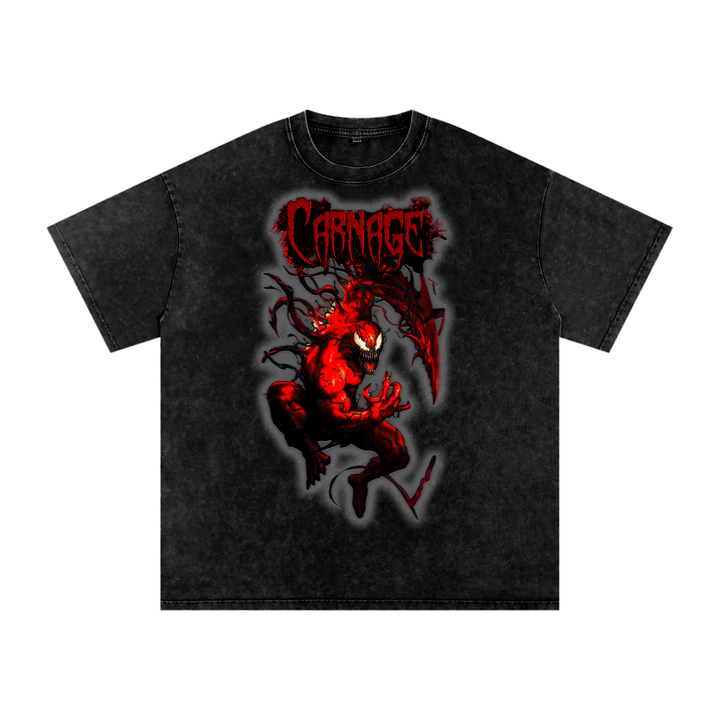 Carnage Acid Wash Oversize T-Shirt