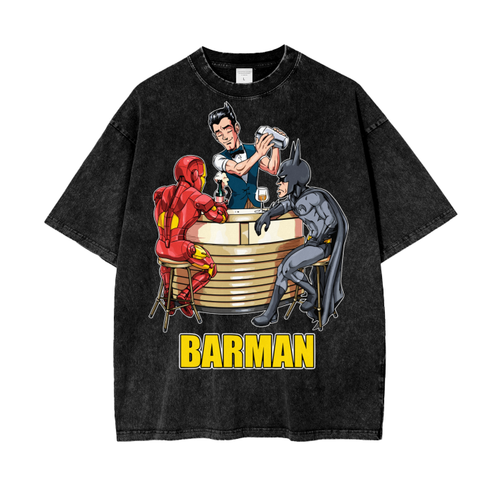 Barman Oversize Snow Washed T-Shirt ODMPOD