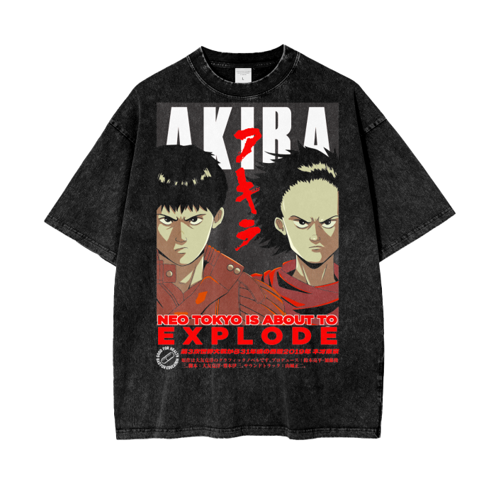 Akira Oversize Snow Washed T-Shirt