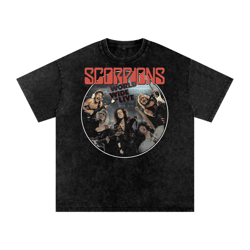 Scorpions Acid Wash Oversize T-Shirt