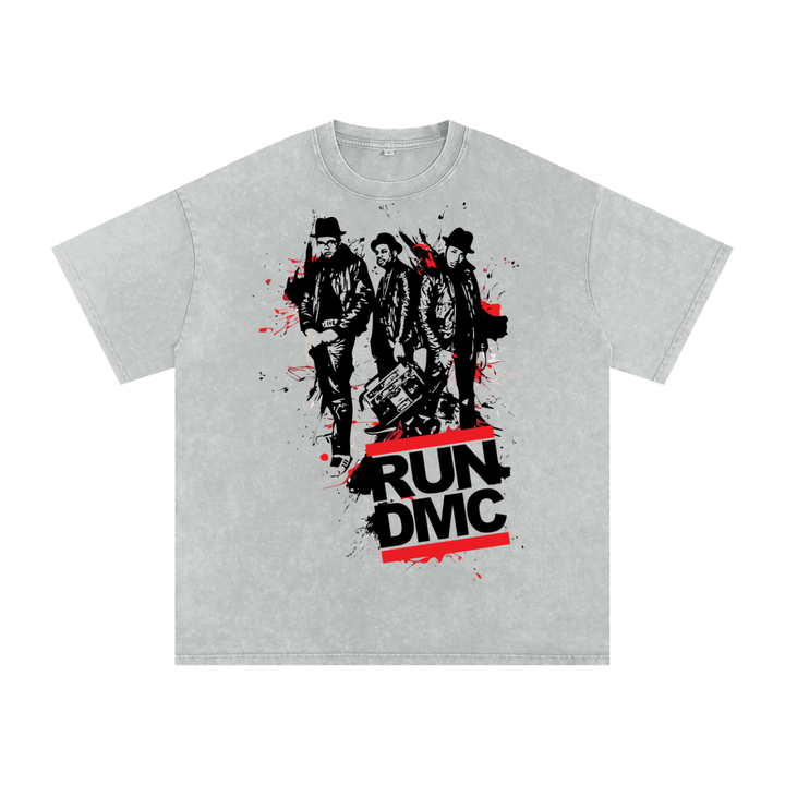 Run DMC Acid Wash Oversize T-Shirt