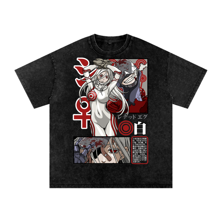 Deadman Wonderland Acid Wash Oversize T-Shirt