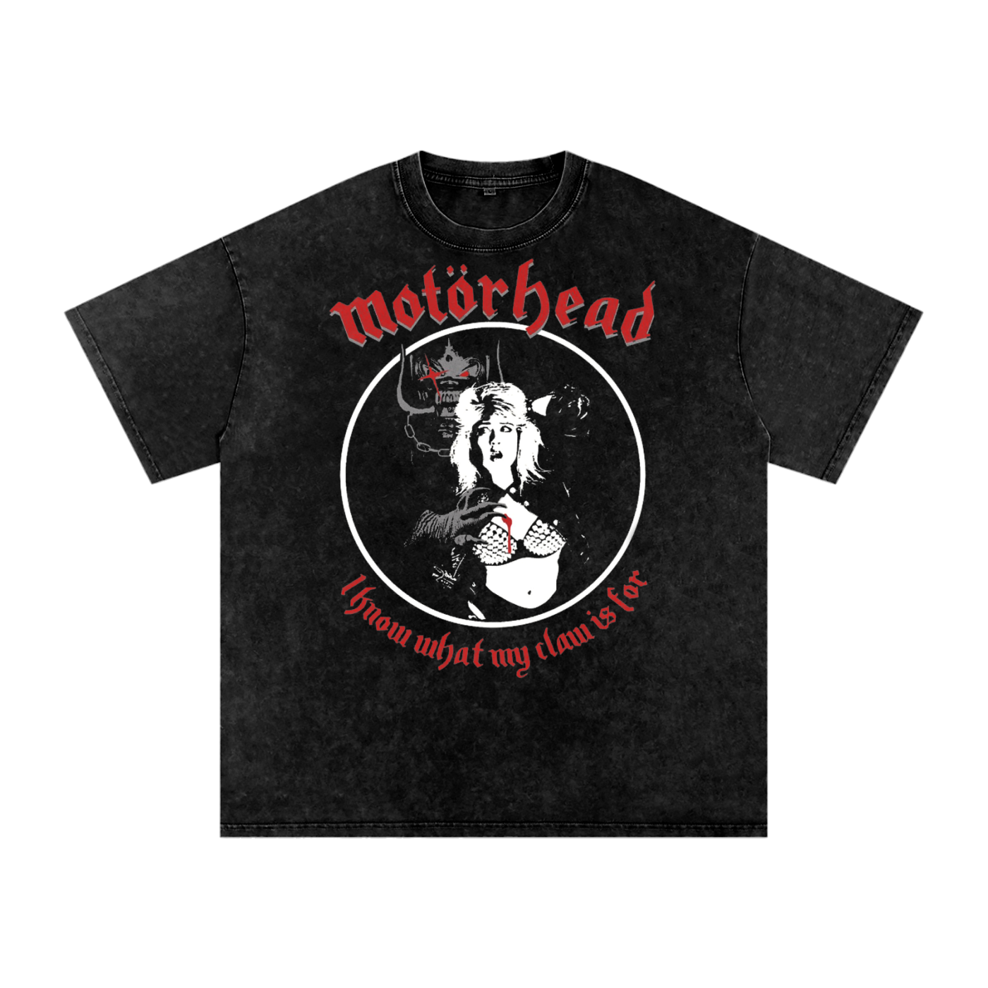 Motorhead Acid Wash Oversize T-Shirt