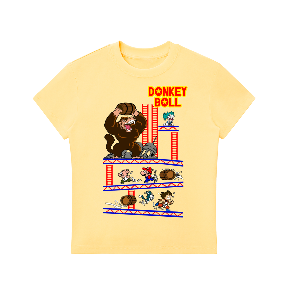 Dragonball x Donkey Kong Parody Essential Bodycon Crewneck T-Shirt