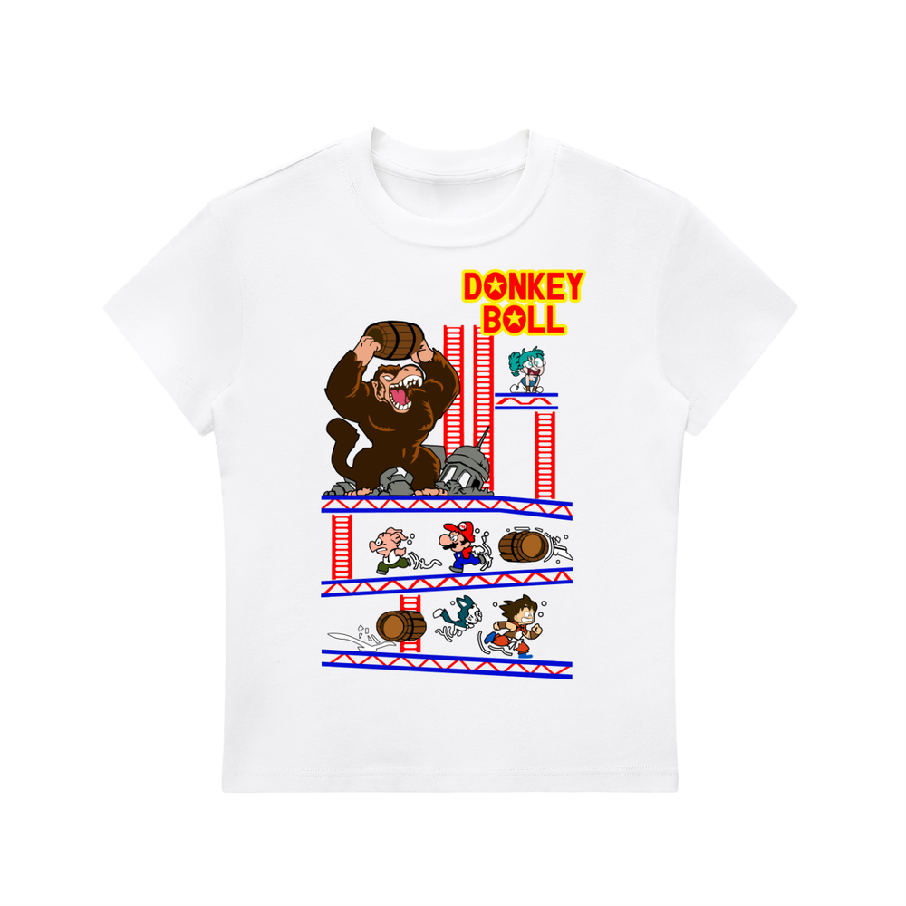 Dragonball x Donkey Kong Parody Essential Bodycon Crewneck T-Shirt