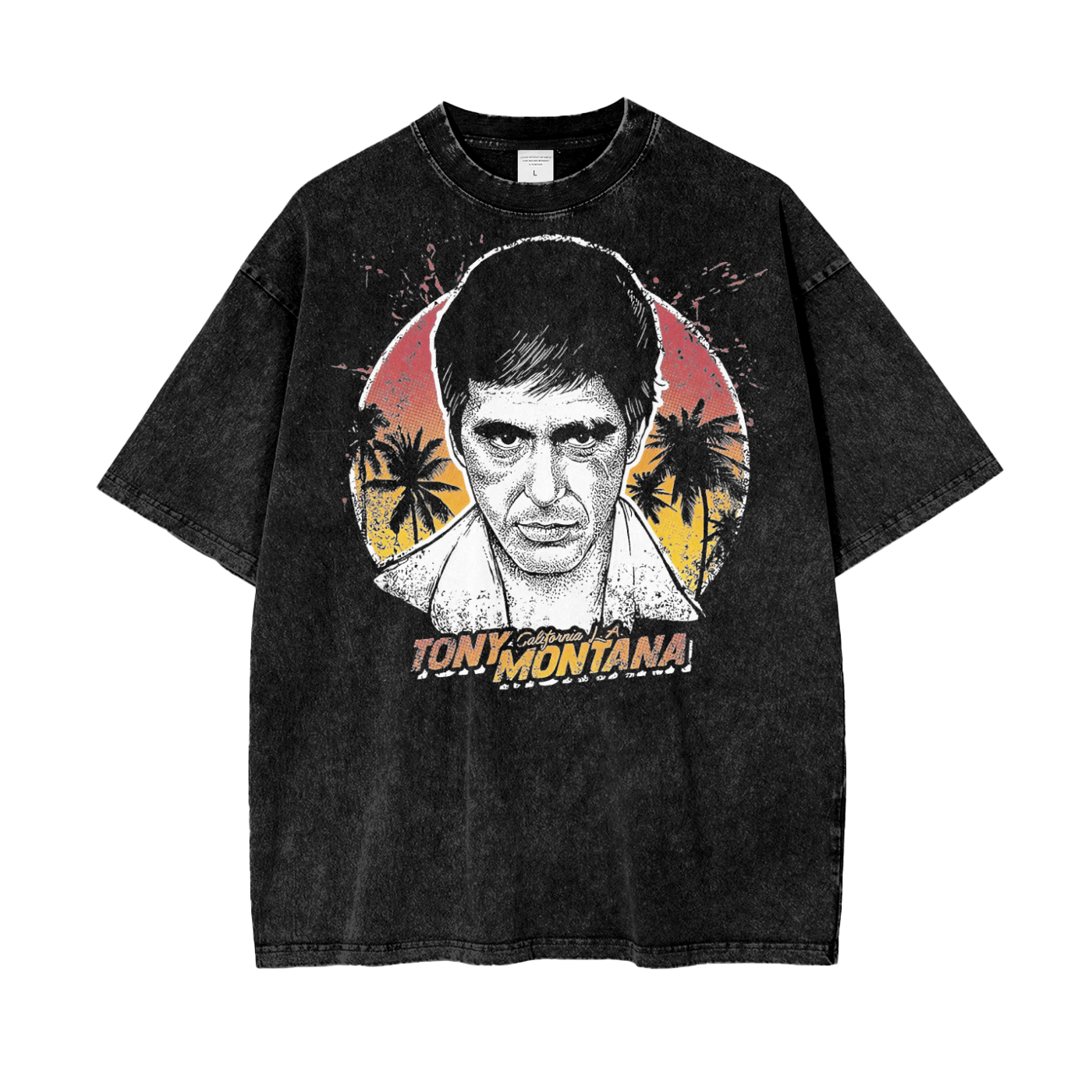 Scarface Oversize Snow Washed T-Shirt