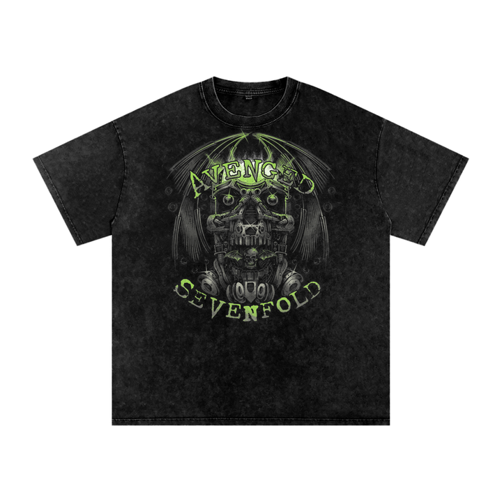 Avenged Sevenfold Acid Wash Oversize T-Shirt